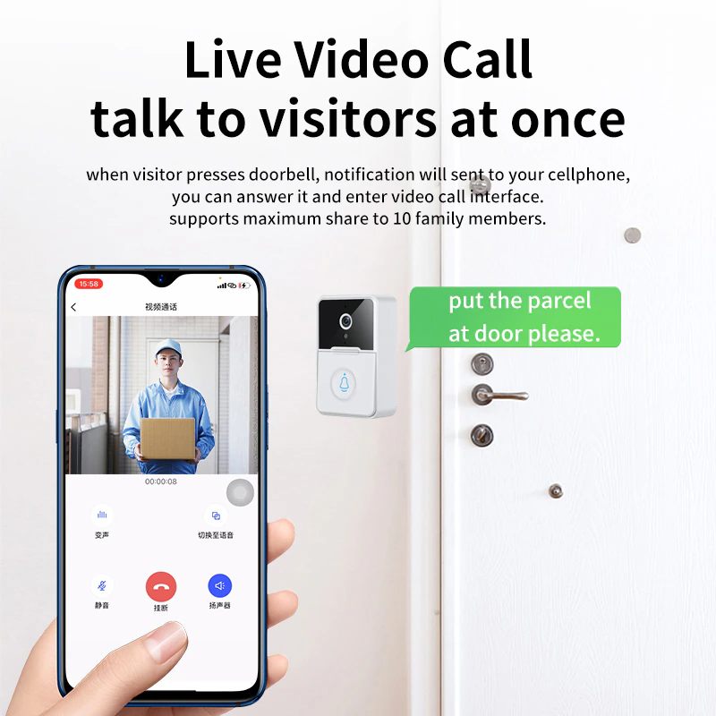 Wireless Security Smart WiFi Doorbell