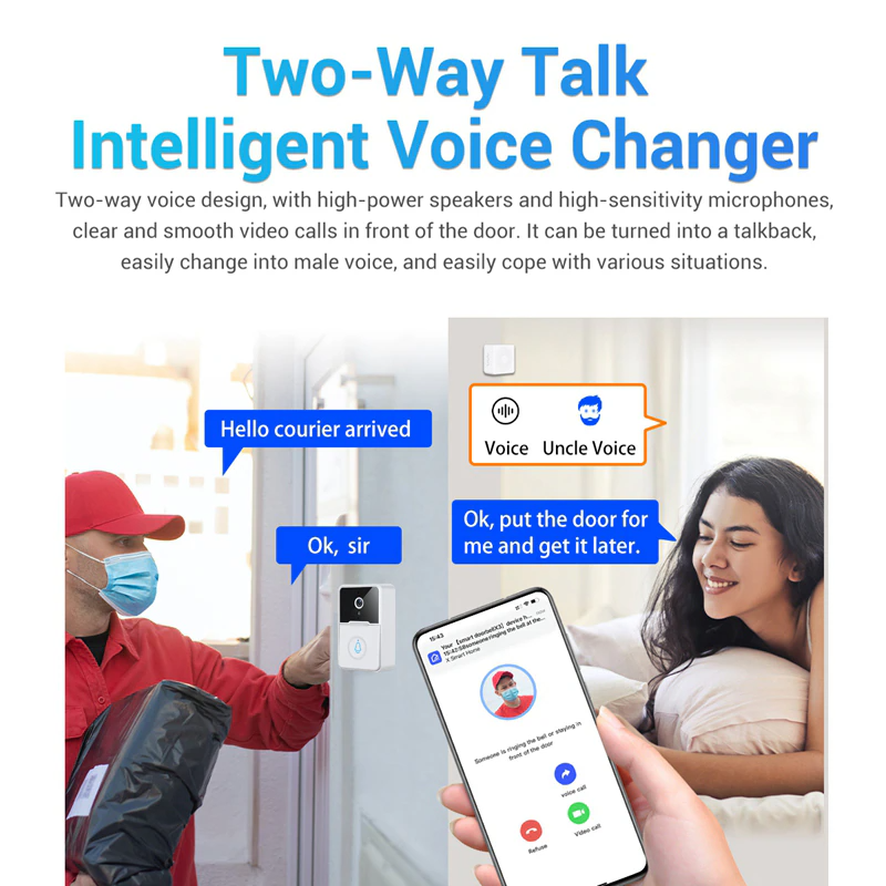 Wireless Security Smart WiFi Doorbell