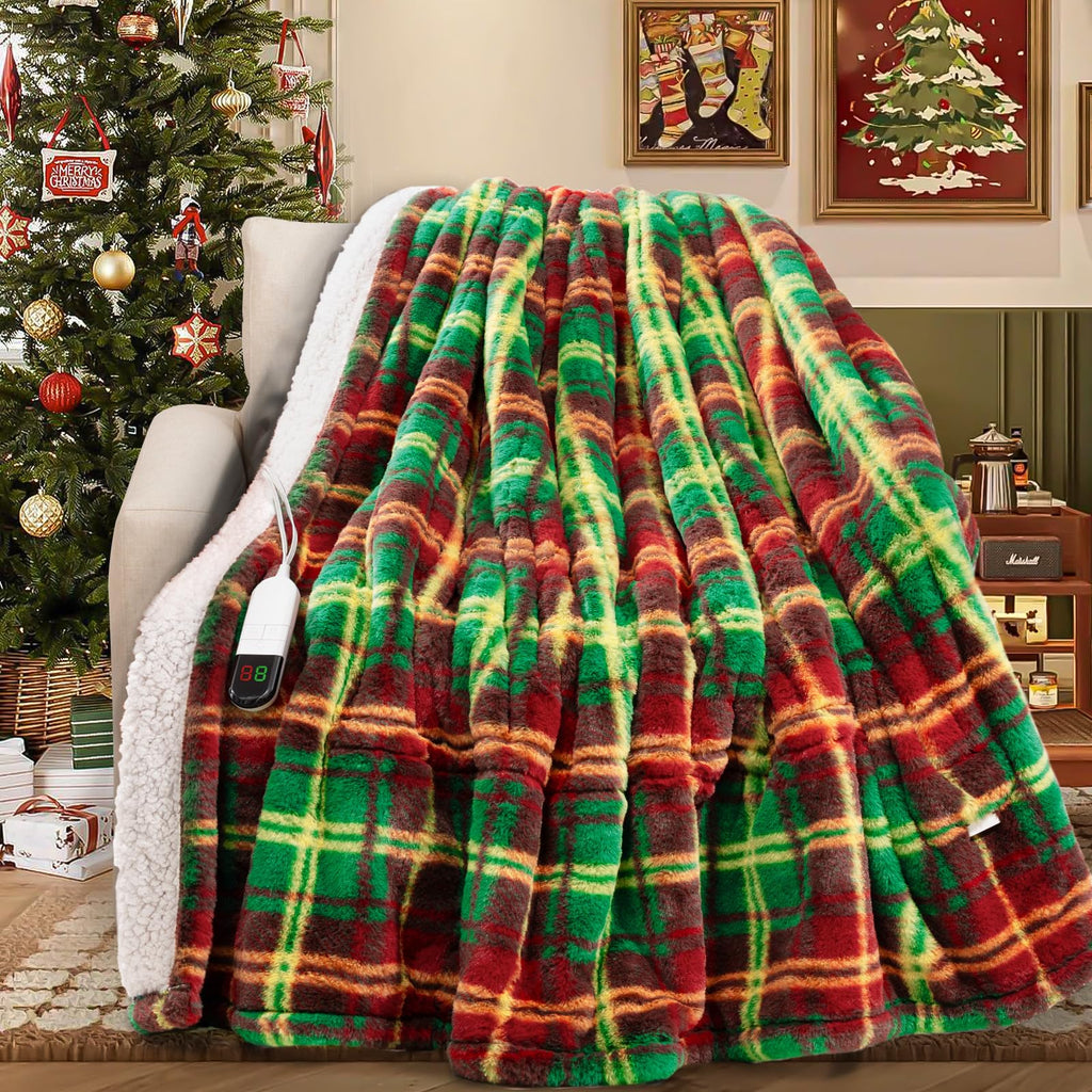 Plaid Heated Blanket