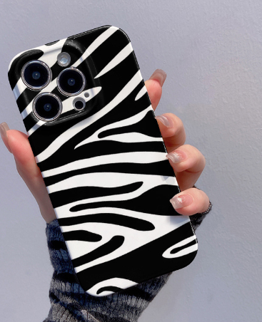 Personalized Striped Silicone Phone Case